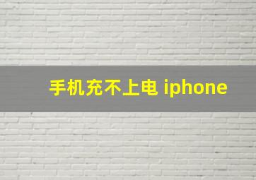 手机充不上电 iphone